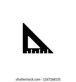 Ruler icon. Geometry sign