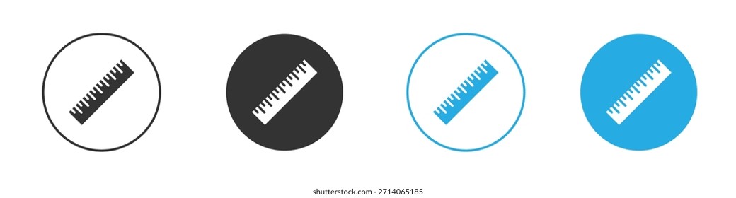Icono de Regla. Plantilla de diseño de iconos gráficos