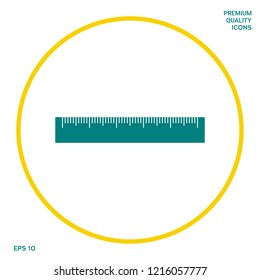 The ruler icon. Graphic elements for your design