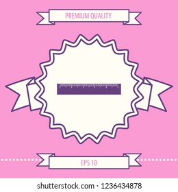 The ruler icon. Graphic elements for your design