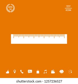The ruler icon. Graphic elements for your design