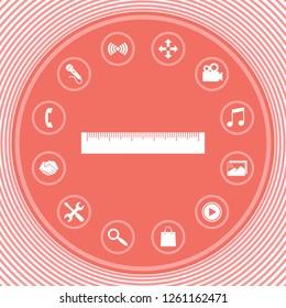 The ruler icon. Graphic elements for your design