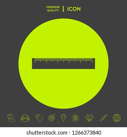 The ruler icon. Graphic elements for your design