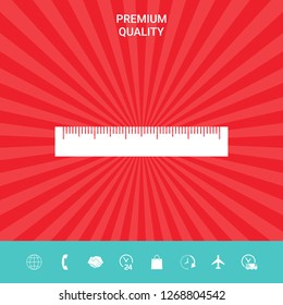 The ruler icon. Graphic elements for your design