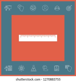 The ruler icon. Graphic elements for your design