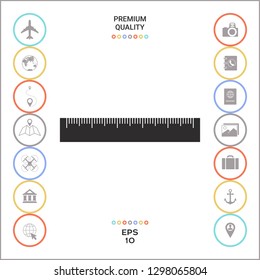 The ruler icon. Graphic elements for your design