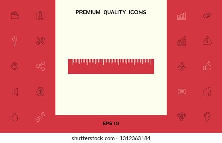 The ruler icon. Graphic elements for your design