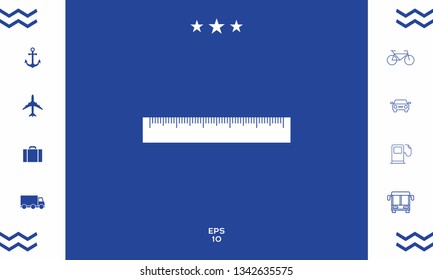 The ruler icon. Graphic elements for your design
