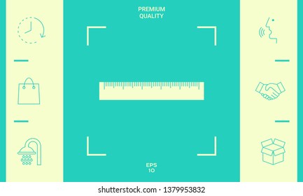 The ruler icon. Graphic elements for your design