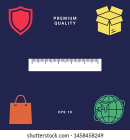 The ruler icon. Graphic elements for your design