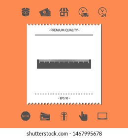 The ruler icon. Graphic elements for your design