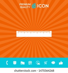 The ruler icon. Graphic elements for your design