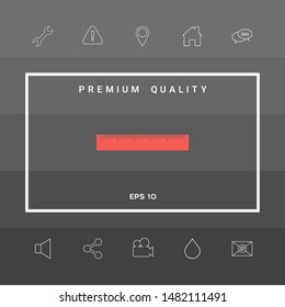 The ruler icon. Graphic elements for your design
