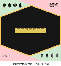 The ruler icon. Graphic elements for your design