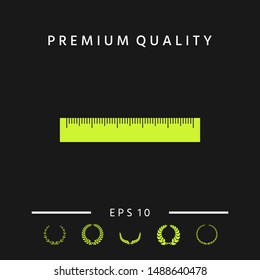 The ruler icon. Graphic elements for your design