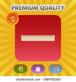 The ruler icon. Graphic elements for your design