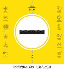 The ruler icon. Graphic elements for your design