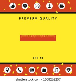 The ruler icon. Graphic elements for your design