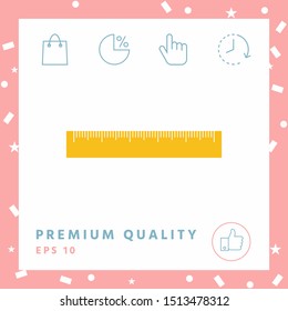 The ruler icon. Graphic elements for your design