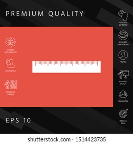 The ruler icon. Graphic elements for your design