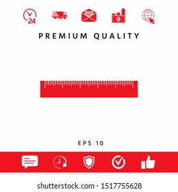 The ruler icon. Graphic elements for your design