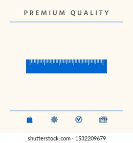 The ruler icon. Graphic elements for your design