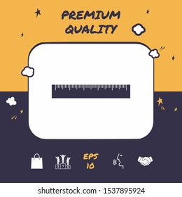 The ruler icon. Graphic elements for your design
