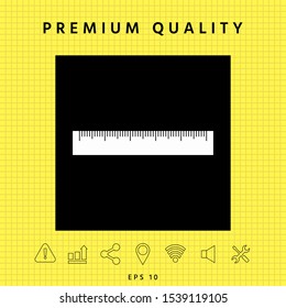 The ruler icon. Graphic elements for your design