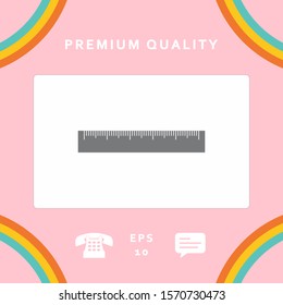 The ruler icon. Graphic elements for your design