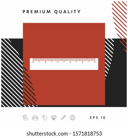 The ruler icon. Graphic elements for your design