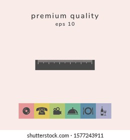 The ruler icon. Graphic elements for your design