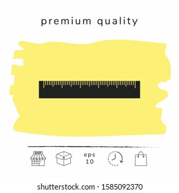The ruler icon. Graphic elements for your design