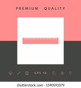 The ruler icon. Graphic elements for your design