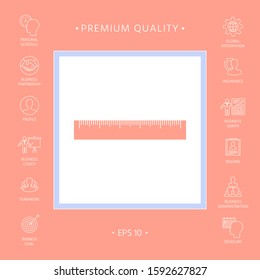 The ruler icon. Graphic elements for your design