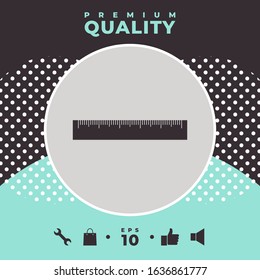 The ruler icon. Graphic elements for your design