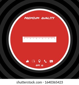 The ruler icon. Graphic elements for your design