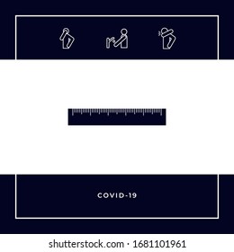The ruler icon. Graphic elements for your design