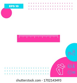The ruler icon. Graphic elements for your design