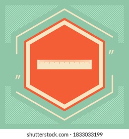 The ruler icon. Graphic elements for your design