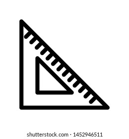 Ruler icon , horizontal vector template logo design emblem isolated illustration, outline solid background white