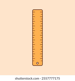 Ruler Icon Illustration. Equipment for art and graphics, creativity and creation, digital creativity.