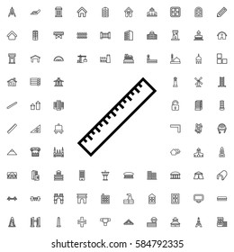 ruler icon illustration isolated vector sign symbol. Architecture icons set.