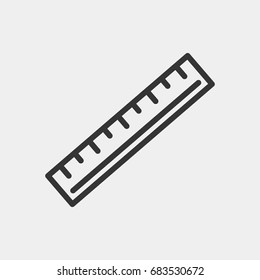Ruler icon illustration isolated vector sign symbol