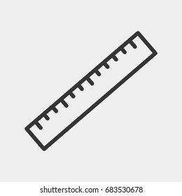 Ruler icon illustration isolated vector sign symbol