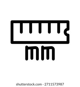 Ruler icon illustration vector design template