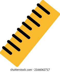 Icono de regla, ilustración, vector sobre un fondo blanco.