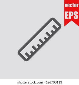 Ruler icon infographic isolated in flat style.Vector illustration.