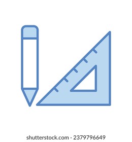 Ruler icon isolate white background vector stock illustration
