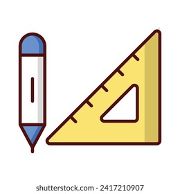 Icono de regla aislar ilustración de material vectorial de fondo blanco