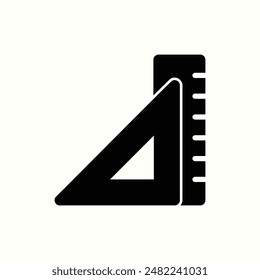 Lineal-Symbol, isolierte Grafik-Designer-Benutzeroberfläche für Symboldesigns